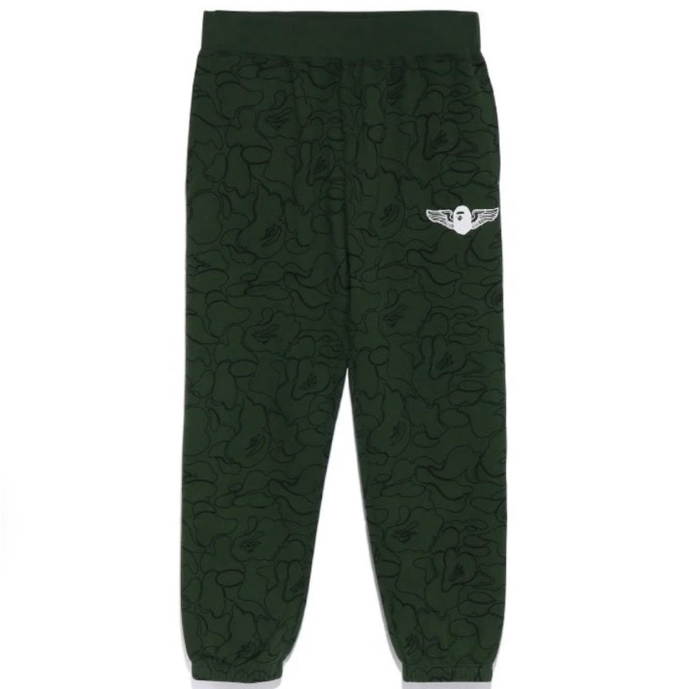 New Men’s Bape A Bathing Ape Green Sweatpants Size Large